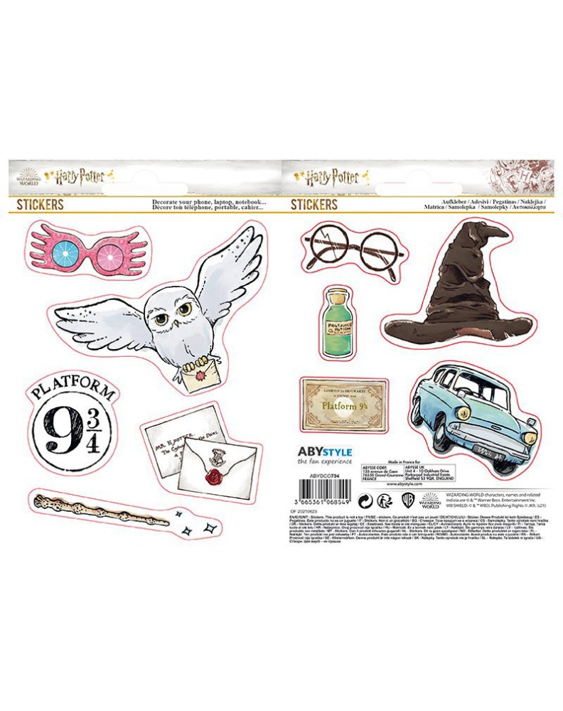 HARRY POTTER - STICKERS - 16X11CM/ 2 PLANCHES - MAGICAL OBJECTS