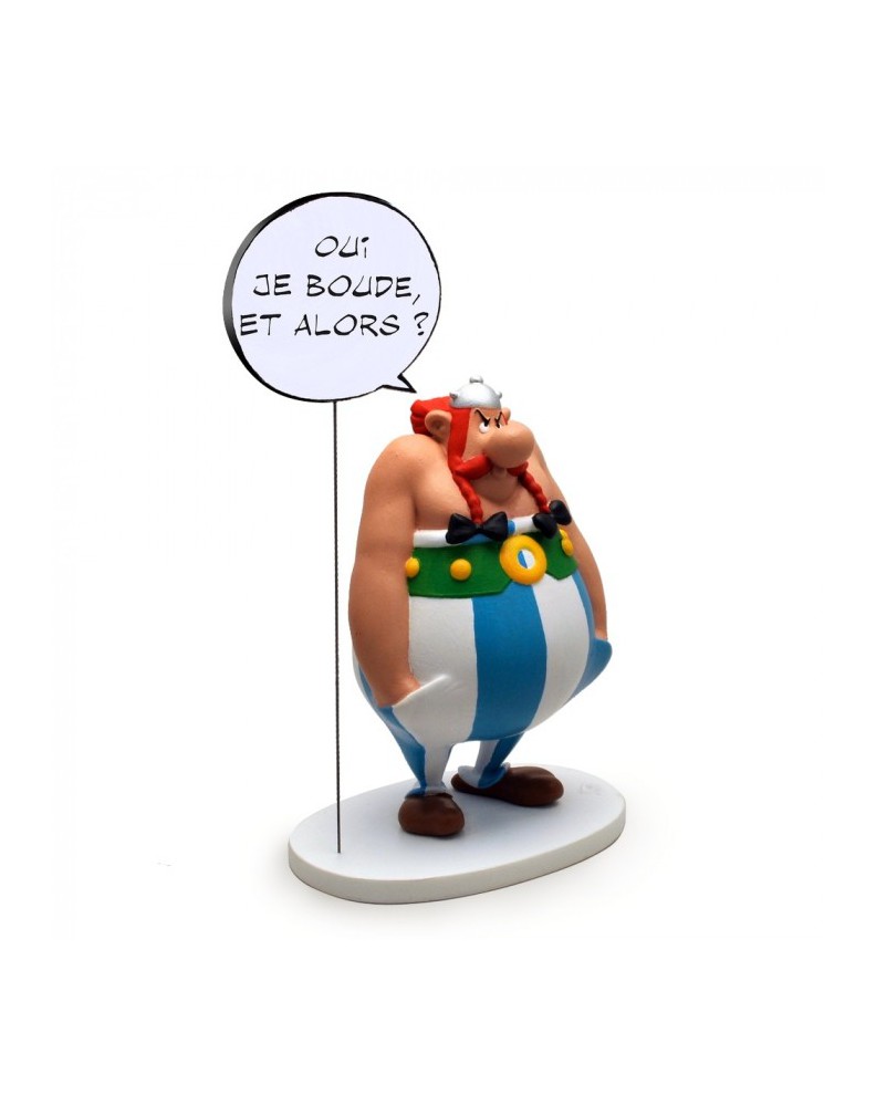 OBELIX BOCADILLO ME ENOJO FIGURA RESINA 25 CM ASTERIX