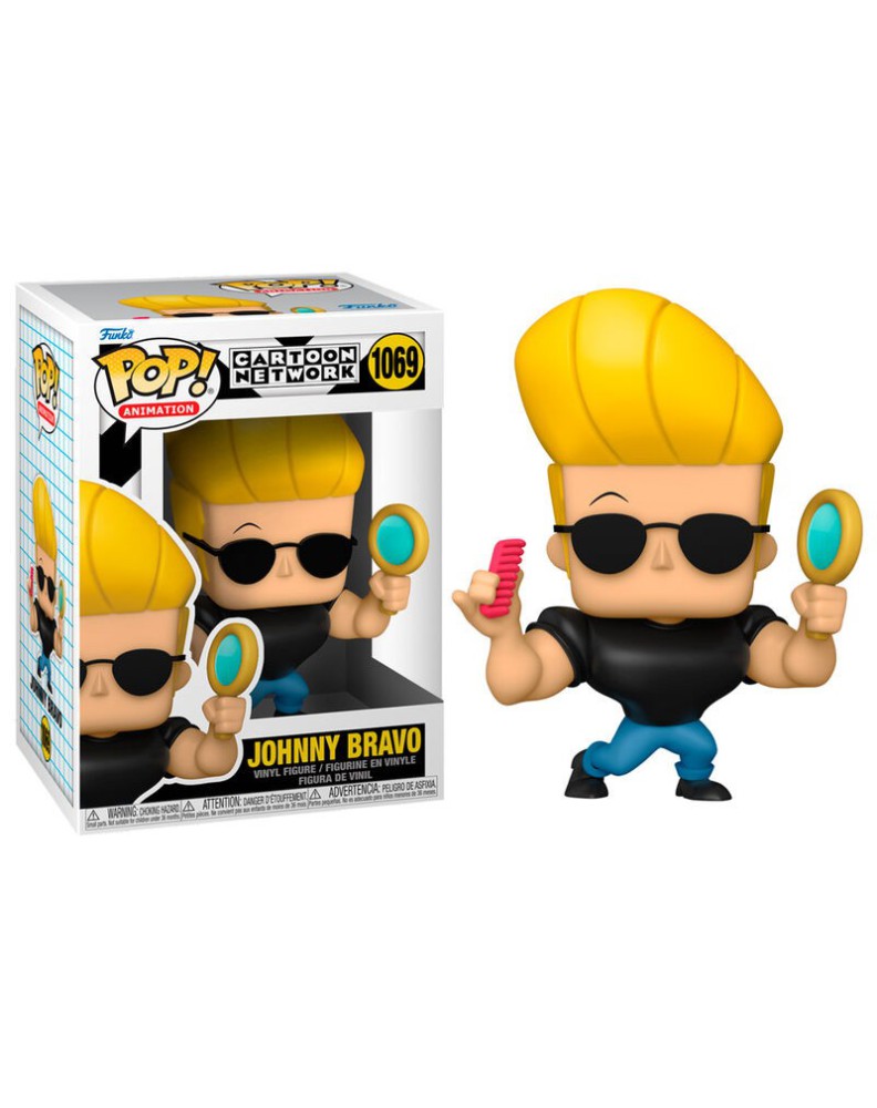 FIGURA POP CARTOON NETWORK JOHNNY BRAVO - JOHNNY WITH MIRROR AND COMB