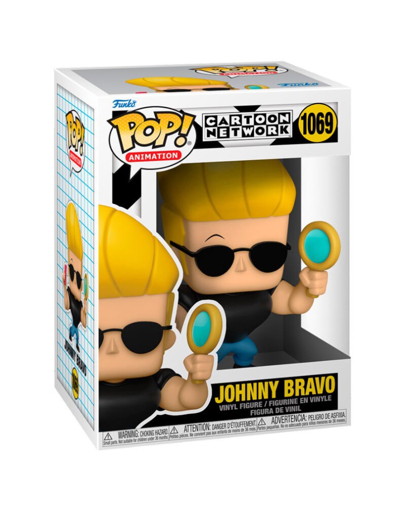 FIGURA POP CARTOON NETWORK JOHNNY BRAVO - JOHNNY WITH MIRROR AND COMB