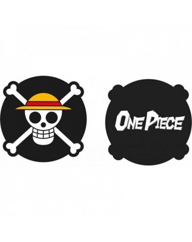 COJIN 3D ONE PIECE 35CM NEGRO LOGO CALAVERA