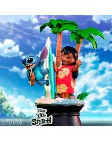 FIGURA LILO & STITCH CON TABLA DE SURF DISNEY 18 CM