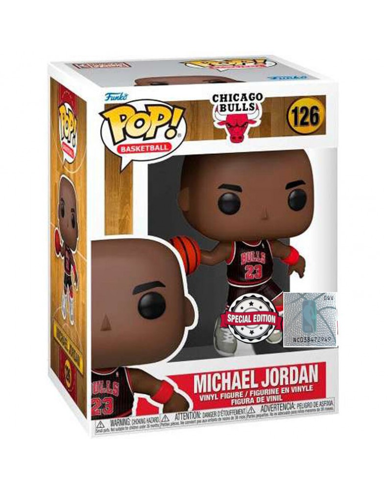 NBA LEGENDS POP! SPORTS VINYL FIGURE BULLS- MICHAEL JORDAN W/JORDANS (BLK PINSTR