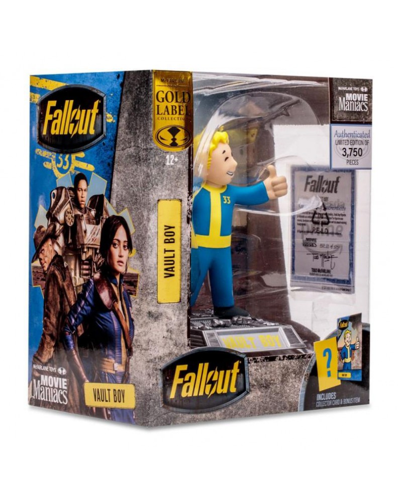 FALLOUT MOVIE MANIACS VAULT BOY FIGURE (GOLD LABEL) 15 CM