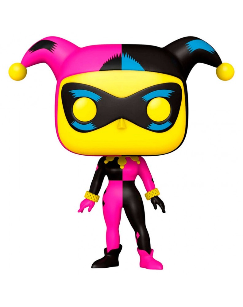 FUNKO POPDC COMICS-HARLEY QUINN- BLACK LIGHT-EXCLUSIVE GLOW