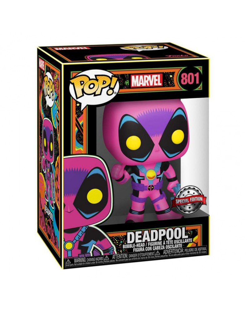 FUNKO POP DEADPOOL - MARVEL- BLACKLIGHT SPECIAL EDITION