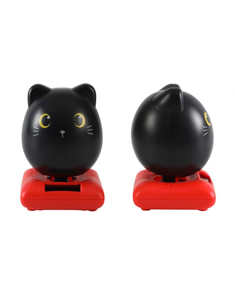 CHINESE CAT WITH SOLAR ENERGY BLACK CAT