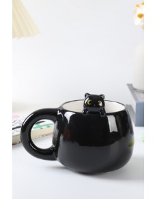 BLACK CAT SURPRISE CERAMIC MUG