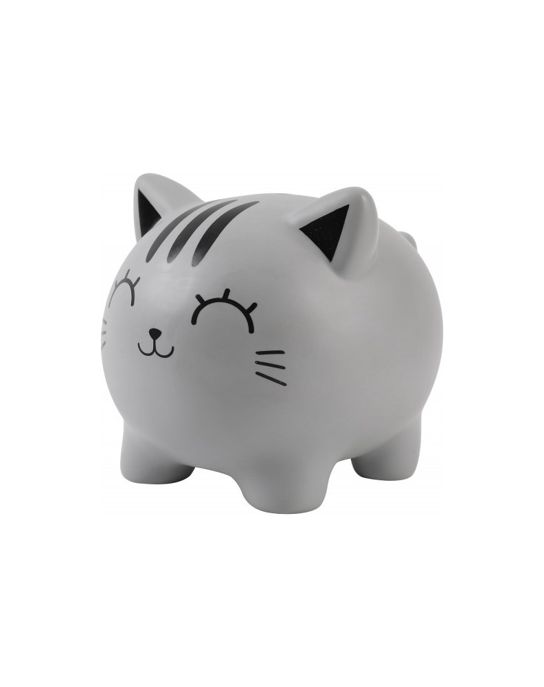 GRAY CAT PIGGY BOX