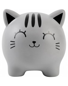 GRAY CAT PIGGY BOX