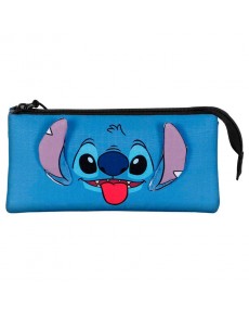 LILO Y STITCH AZUL ESTUCHE PORTATODO TRIPLE LILO Y STITCH COOL 23CM X 11CM X 8CM