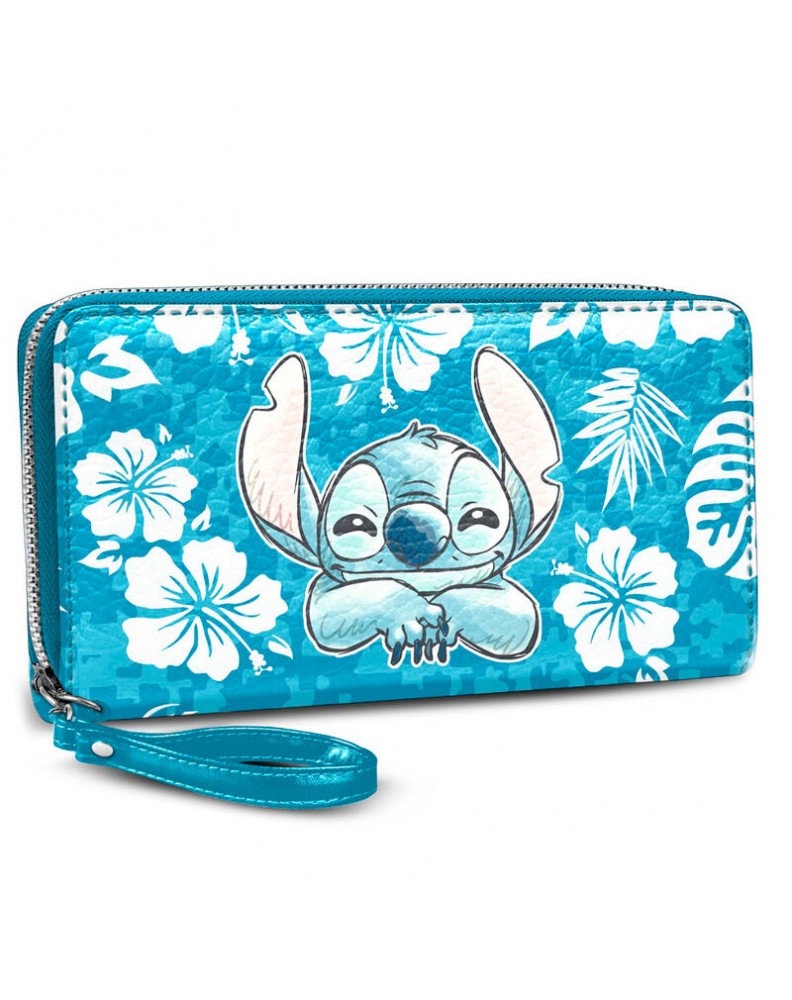 LILO Y STITCH AZUL BILLETERO ESSENTIAL LILO Y STITCH ALOHA 19CM X 10CM X 2CM