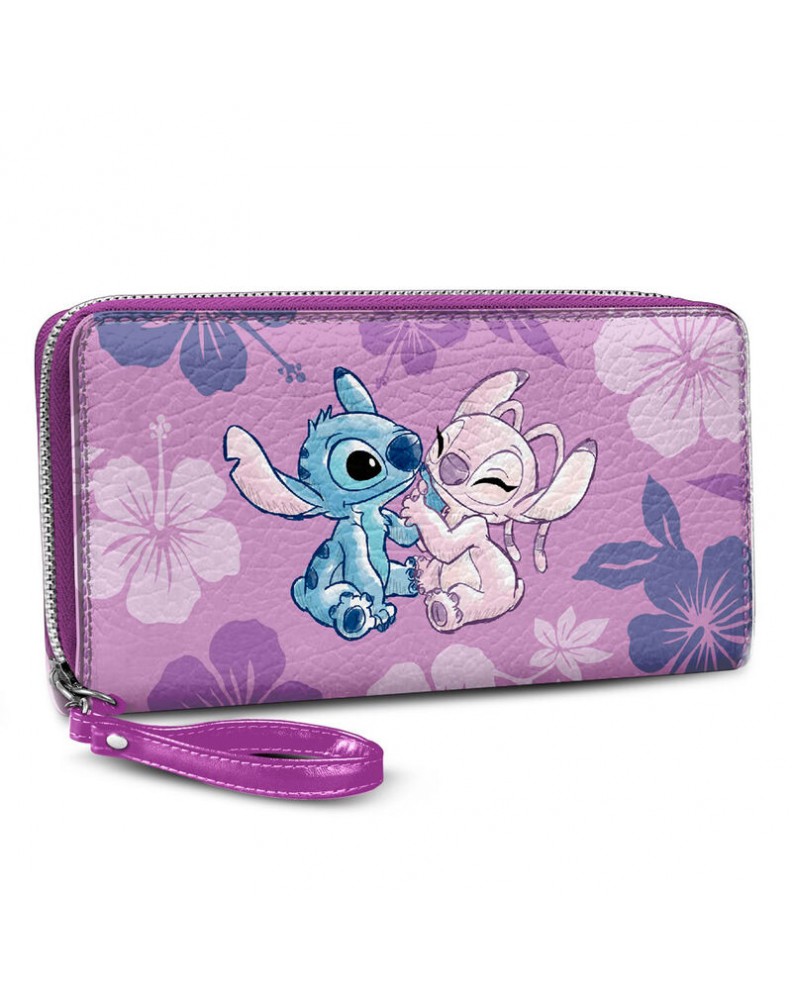 LILO Y STITCH LILA BILLETERO ESSENTIAL LILO Y STITCH STITCH & ANGEL 19CM X 10CM 