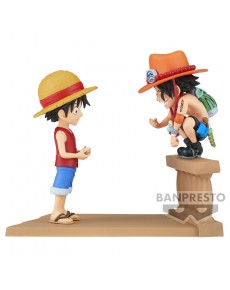 FIGURA BANPRESTO MONKEY D LUFFY & PORTGAS D ACE WORLD COLLECTABLE LOG STORIES ON