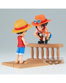 BANPRESTO FIGURE MONKEY D LUFFY & PORTGAS D ACE WORLD COLLECTABLE LOG STORIES ON