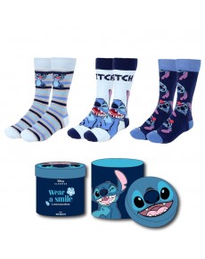 PACK OF 3 PIECE STITCH DISNEY SOCKS SIZE 36-43