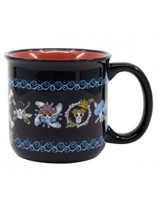 TAZA CERAMICA DESAYUNO 400 ML EN CAJA REGALO ONE PIECE SKULLS ANIME