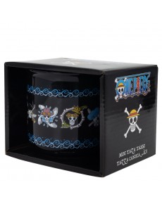 TAZA CERAMICA DESAYUNO 400 ML EN CAJA REGALO ONE PIECE SKULLS ANIME