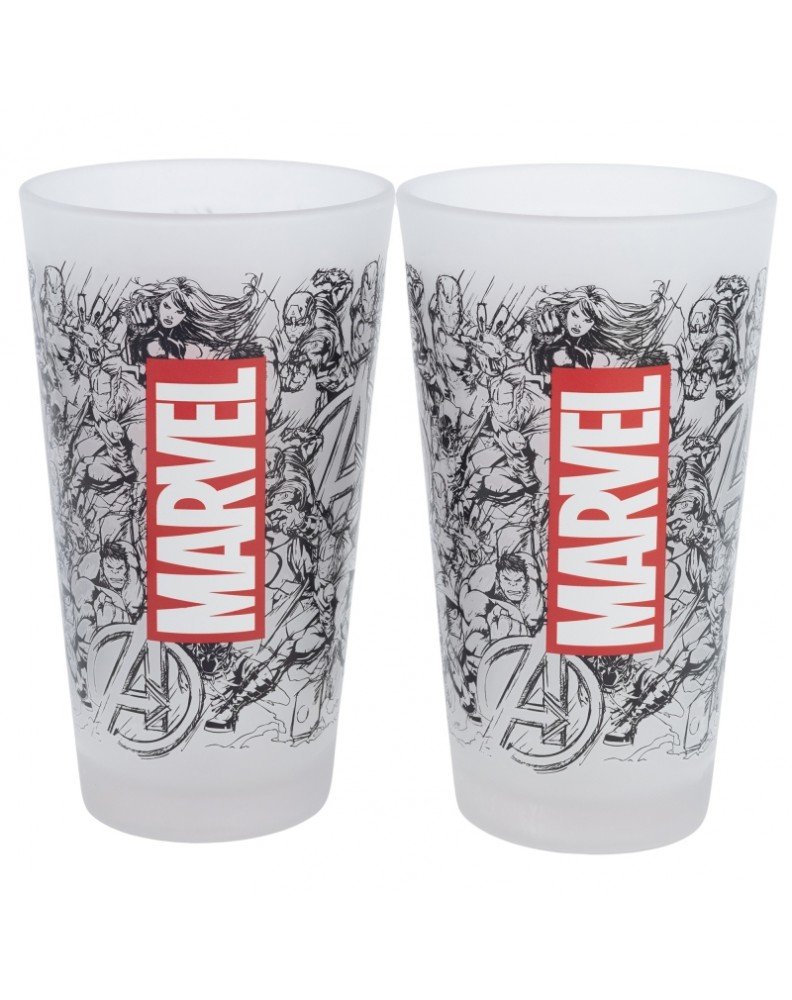 SET 2 VASOS CASUAL DE CRISTAL 490 ML MARVEL PATTERN