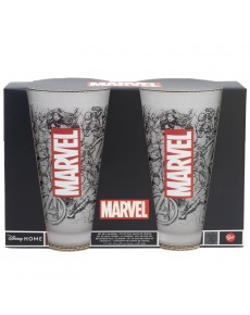 SET 2 VASOS CASUAL DE CRISTAL 490 ML MARVEL PATTERN