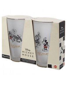 SET 2 VASOS CASUAL DE CRISTAL 490 ML MICKEY MOUSE VINTAGE