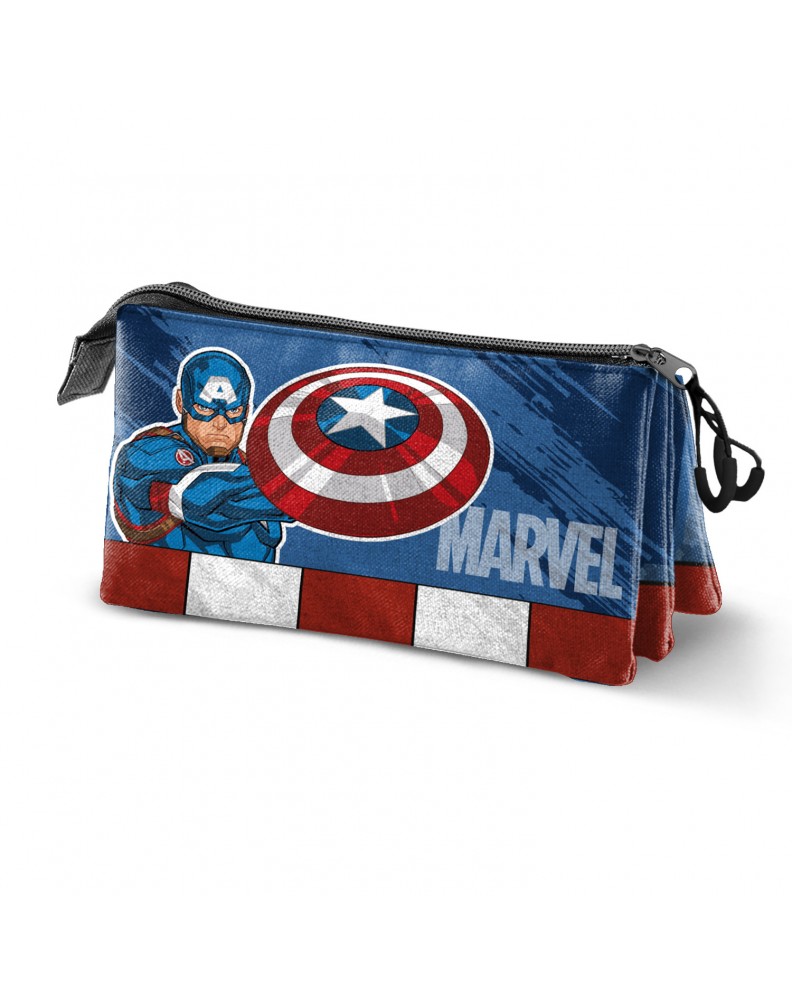 CAPTAIN AMERICA BLUE CAPTAIN AMERICA GEARS TRIPLE CARRYING CASE